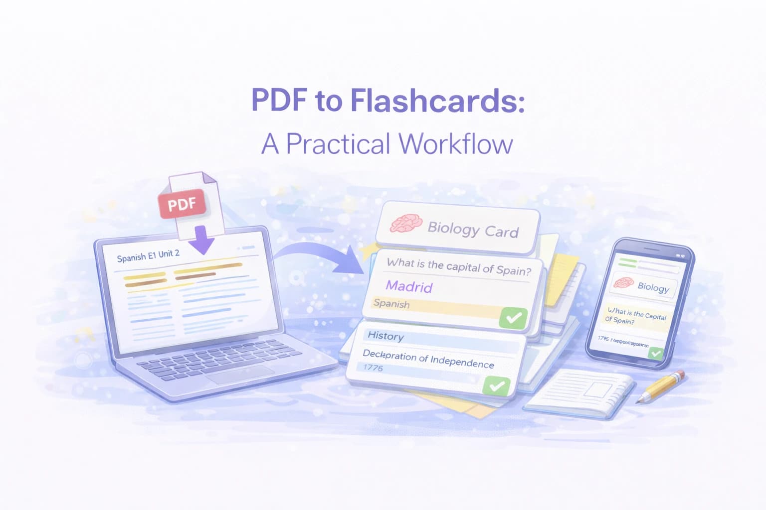 PDF to Flashcards: A Practical Workflow for Students