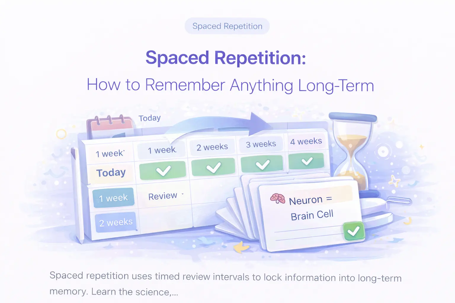 Repeticion espaciada: como estudiar y recordar mas