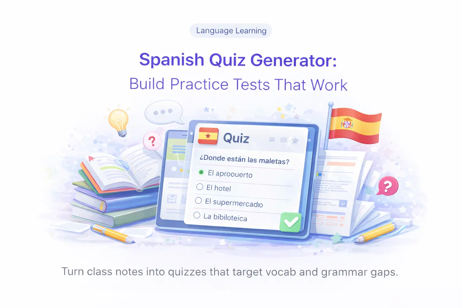 Spanish Quiz Generator: Build Practice Tests That Work